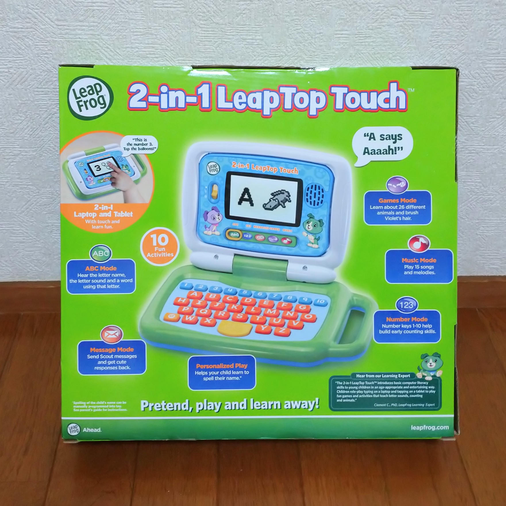 コストコ Costco 英語おもちゃ 知育おもちゃ Leapfrog 2 In 1 Leap Top Touch ラップトップ Laptop パソコン型 アルファベット クリスマスプレゼント 誕生日プレゼント 30代 妊活 出産 育児ブログ